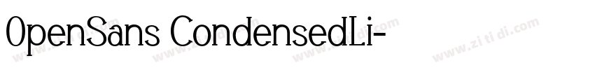 0penSans CondensedLi字体转换
